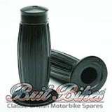 GENUINE Black Beston Motorbike Handlebar Grips 7/8" - BSA A50 A65 A70