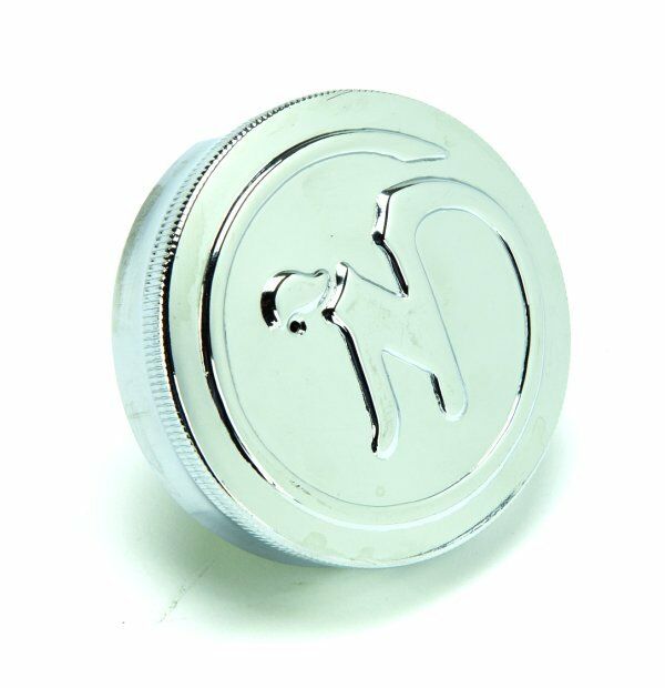 CHROME 2.5" NORTON PUSH TURN PETROL TANK CAP WITH "N" LOGO - 03-3002