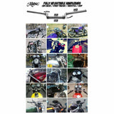 Motone Jota 2.0 Adjustable Handlebars - One Inch (1") Diameter - Black