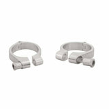 MOTONE MOTORBIKE BRUSHED FORK INDICATOR TURN SIGNAL BRACKET CLAMPS PAIR 35MM