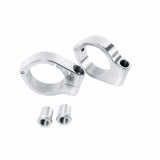 Motone Polished Wrap-Around Fork Indicator Turn Signal Bracket Clamps Pair 49mm