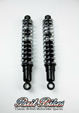 PAIR of BSA B40 C15, NORTON ES400 ELECTRA REAR SHOCKS with OPEN CHROME SPRINGS