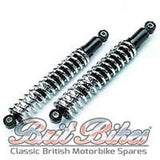 PAIR of BSA B40 C15, NORTON ES400 ELECTRA REAR SHOCKS with OPEN CHROME SPRINGS