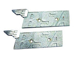 PAIR OF BSA OIL IN FRAME A65, A70 METAL WINGED TANK BADGES (1970-72) - 60-2568