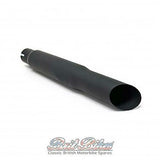 UNIVERSAL BLACK 15" SLASH CUT MOTORBIKE EXHAUST SILENCER - CAFE RACER CUSTOM