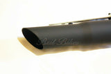 UNIVERSAL BLACK 15" SLASH CUT MOTORBIKE EXHAUST SILENCER - CAFE RACER CUSTOM