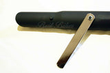 UNIVERSAL BLACK 15" SLASH CUT MOTORBIKE EXHAUST SILENCER - CAFE RACER CUSTOM