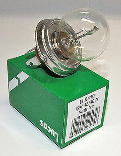 Llb433 GENUINE LUCAS MOTORCYCLE HEADLIGHT HEADLAMP BULB 12V 45/40W P45T - LLB ...