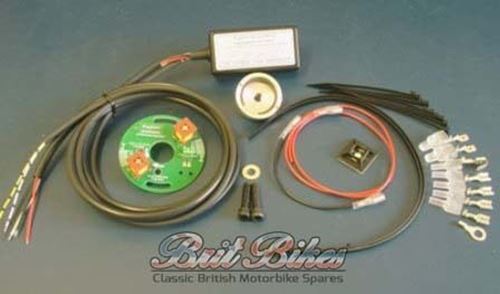 BSA A50 A65 ELECTRONIC IGNITION KIT TWIN CYLINDER 12 VOLT PAZON SURE-F ...