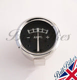 AMMETER BLACK FACE WITH METAL CASE 1-3/4
