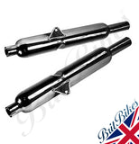 PAIR OF BSA EXHAUST SILENCERS FOR A7 A10 SWINGING ARM LEFT & RIGHT - 42-2775
