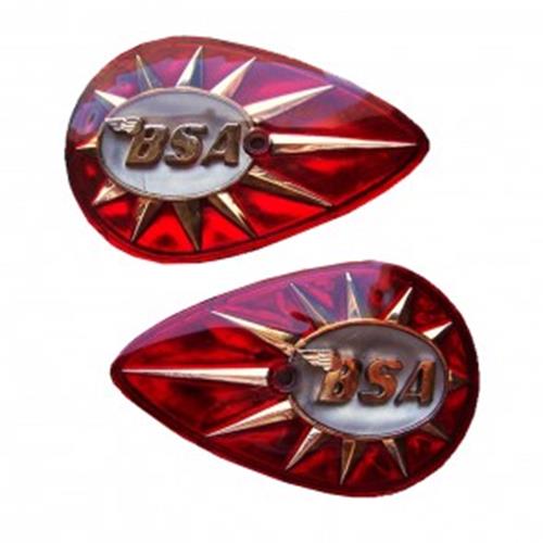 BSA BANTAM D7 C15 B40 A7 A10 A50 A65 PETROL FUEL TANK BADGES 40-8014 4 ...