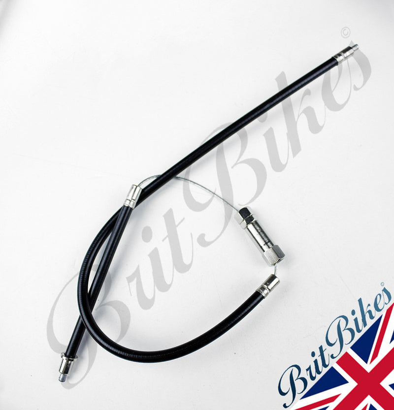 Throttle Cable For Triumph 5T T100 T110 6T With Angled Sleeve (1950-1961) - Classic British Bike Replacement