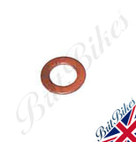 PAIR COPPER WASHERS ROCKER OIL FEED PIPE BSA A75 TRIUMPH T150 TRIDENT 70-1335