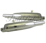 PAIR of EXHAUST SILENCERS for TRIUMPH 3TA 5TA T90 T100 (1958-72) Left & Right