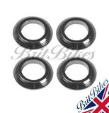 4 X UNIVERSAL HEMISPHERICAL WASHER FOR MOTORBIKE FINNED EXHAUST CLAMPS - 70-8860