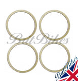 SET OF 4 TRIUMPH PRE UNIT FORK OIL SEAL RETAINING WASHER - UPPER - 97-0445