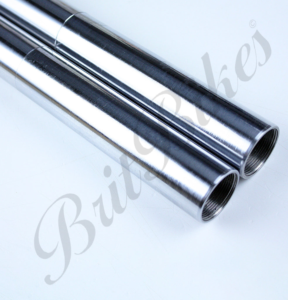 PAIR OF FORK STANCHIONS TRIUMPH T140 T150V T160 & BSA HARD CHROME 97