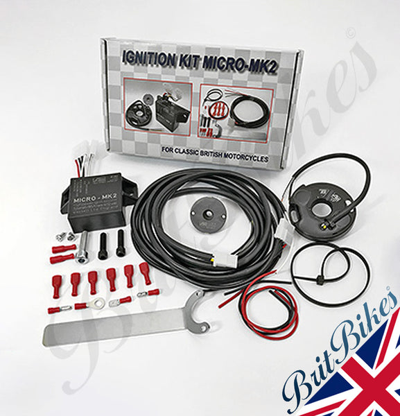 ELECTRONIC IGNITION KIT MICRO MK2 6V & 12V FOR TWIN CYLINDER BSA NORTO Brit Bikes Classic