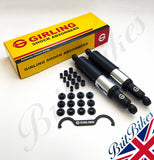 GENUINE GIRLING OEM SHROUDED SHOCK ABSORBERS - TRIUMPH T100 TR5 T110 6T TR6 T120