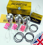 SET OF 3 HEPOLITE PISTONS FOR TRIUMPH TRIDENT T150 T160 750 67MM +060 - 19916