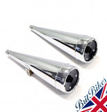 PAIR REPLACEMENT OEM STYLE MOTORBIKE EXHAUST SILENCER HONDA CX500 (1978-)