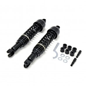 PAIR OF BLACK GLOSS TYPE 4 SHOCK ABSORBERS 365MM CLASSIC HONDA UNIVERSAL BIKE