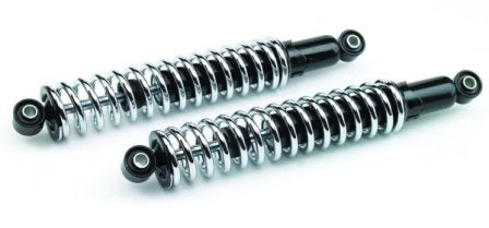 PAIR BSA A75 ROCKET 3 TRIUMPH T150 T160 TRIDENT REAR SHOCKS OPEN CHROMED SPRINGS