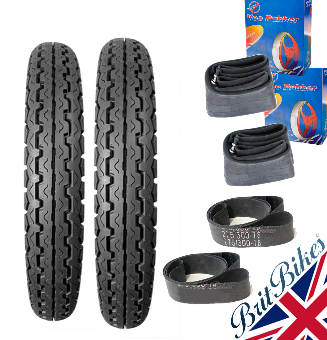 Servis Classic Motorcycle Front Tyre - 3.60 X 19 Tubed With K81 Tread Pattern (E11 Compliant)