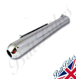 UNIVERSAL 16" MOTORBIKE CHROME CLASSIC 1960's STYLE SMOOTHY EXHAUST SILENCER