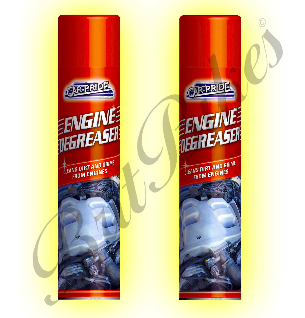 ENGINE DEGREASER OIL CLEANER 250ml x2 AEROSOL CANS - MOTORBIKE CAR VAN ...