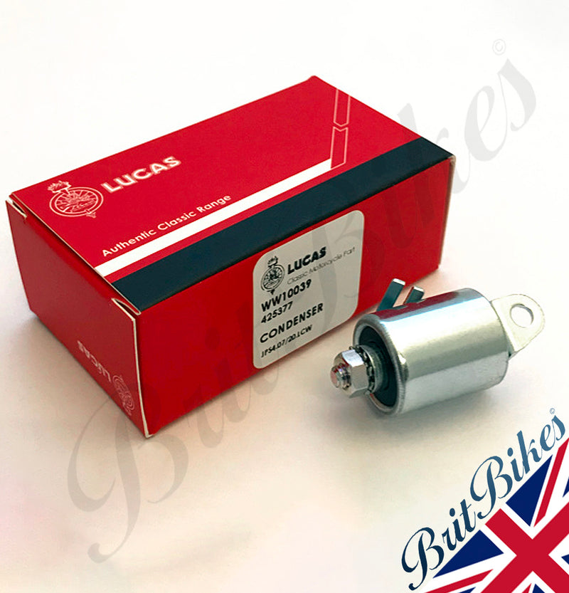 GENUINE LUCAS CONDENSOR - FITS LUCAS MODEL 18D2 DISTRIBUTOR & 4CA BSA TRIUMPH
