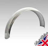 MOTORBIKE POLISHED STAINLESS REAR MUDGUARD 5” UNIVERSAL C SECTION 18