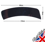 CLASSIC MOTORBIKE FRONT NUMBER PLATE BLADE & FIXINGS - GLOSS BLACK - UK MADE