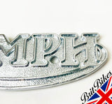 PAIR OF CHROME TANK BADGE TRIUMPH T140 BONNEVILLE TR7 TIGER - MADE IN UK 60-2569