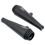 MOTONE SATURN V EXHAUST SILENCERS - TRIUMPH STREET TWIN & STREET CUP - BLACK