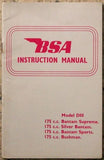 GENUINE BSA INSTRUCTION OWNERS MANUAL D10 175 BANTAM (1967) ORIGINAL HANDBOOK