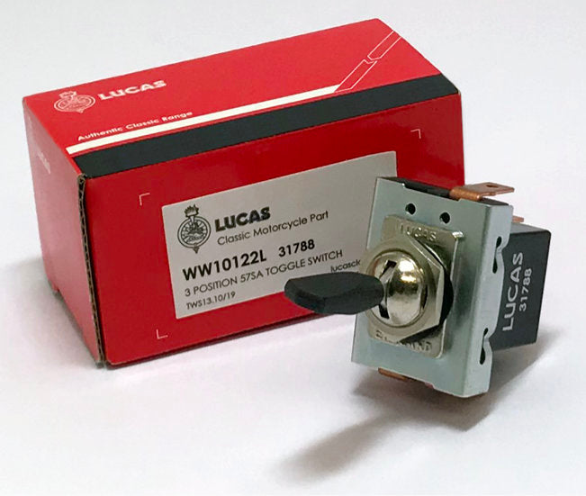 GENUINE LUCAS 3 POSITION TOGGLE SWITCH - BSA NORTON TRIUMPH - 31788, 57SA