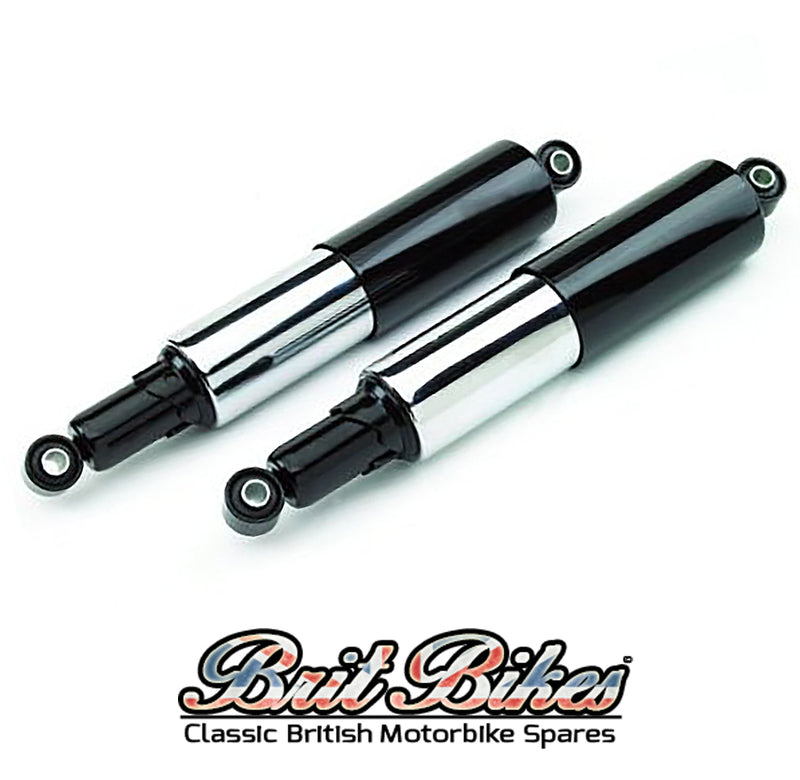 PAIR OF NORTON MODEL 50 ES2 88 99 SLIMLINE SHOCKS FULLY SHROUDED 11.9" - 05-0175