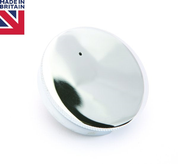 CEANDESS OEM 2" CHROME FUEL OIL TANK CAP WITH VENT BSA TRIUMPH - MADE IN ENGLAND