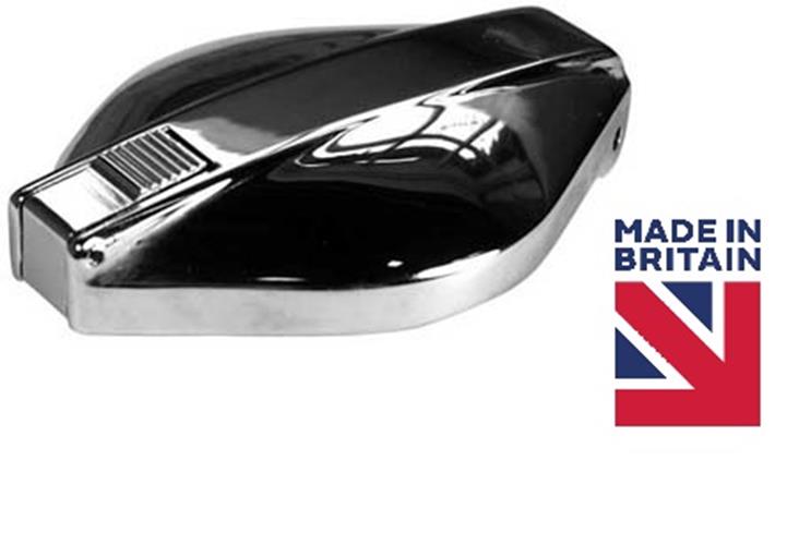 FLIP CHROME PETROL TANK CAP BSA NORTON TRIUMPH - MADE IN ENGLAND 06-0681 68-8190