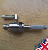 ROUND LEVER TYPE FUEL PETROL TAP WITH FILTER 1/8'' x 7/16''