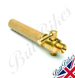 PETROL FUEL TAP ROUND BRASS LEVER WITH FILTER 1/4