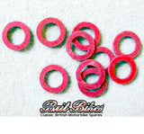 PACK 10 FIBRE WASHERS FOR 1/8'' PETROL GAS FUEL TAPS WASHER - BSA NORTON TRIUMPH