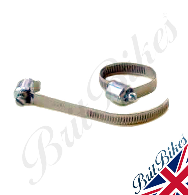 PAIR OF WORM DRIVE FUEL HOSE CLIP 7-11MM BSA NORTON TRIUMPH